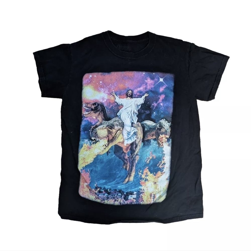 3/$30 | Spencer's "Raptor Jesus" Women's T-Shirt, Size S
